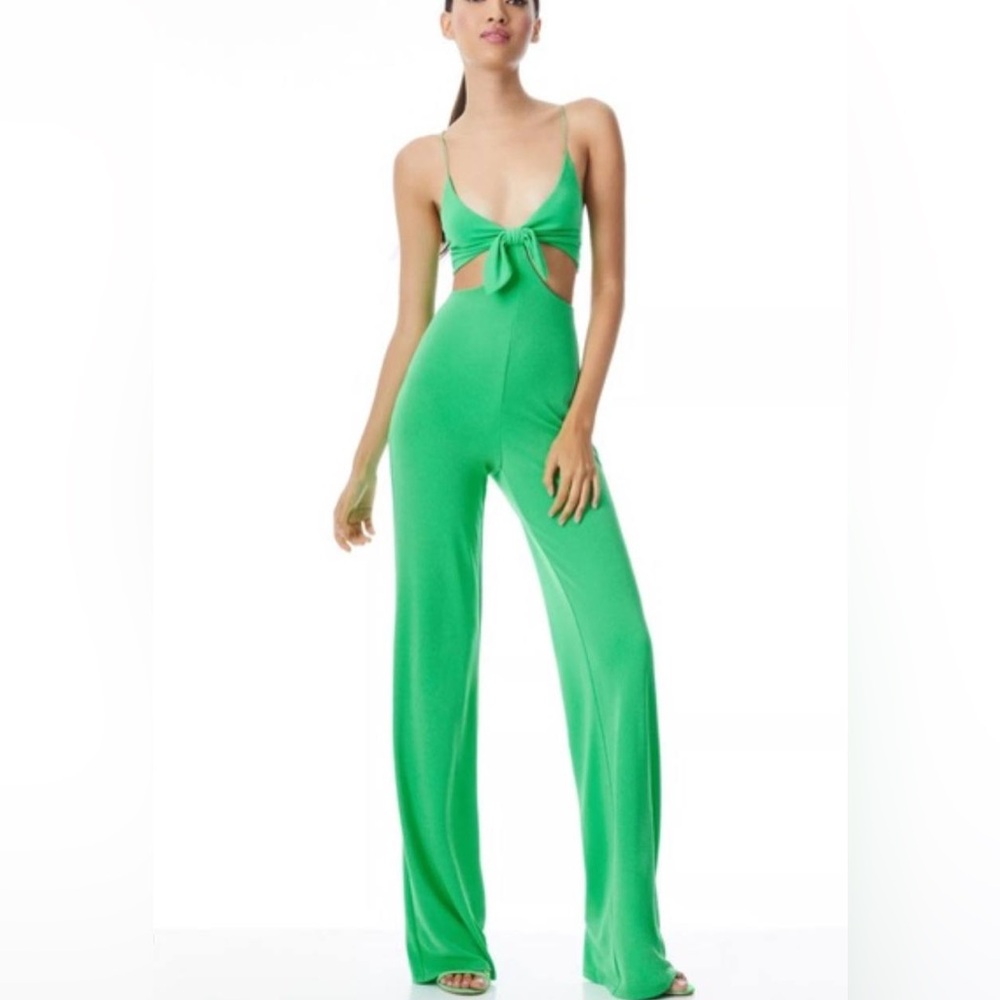 Alice + Olivia Havana Front Tie Jumpsuit. NEW WITH TAGS